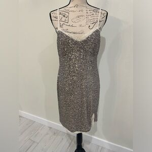 Wild Fable Silver Sequin Sheath Mini Dress